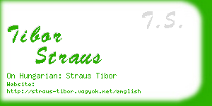 tibor straus business card
